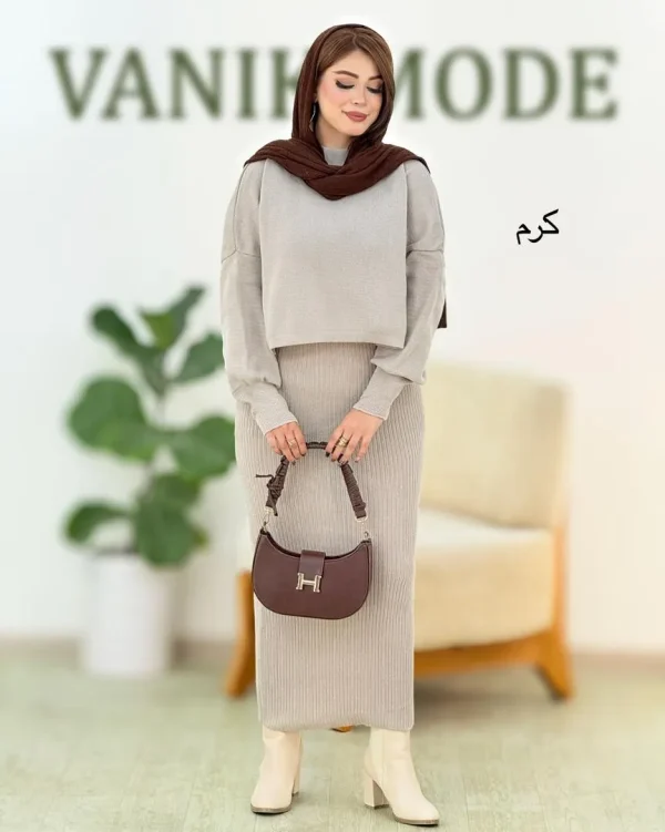 ست رویه سارافون بافت حلقه ای کد h524