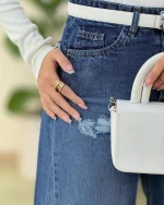 شلوار شافل زاپ دار کد H407