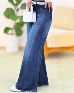 شلوار شافل زاپ دار کد H407 ۲