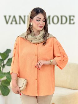 شومیز آستین پیل دار پری پفی کد h375