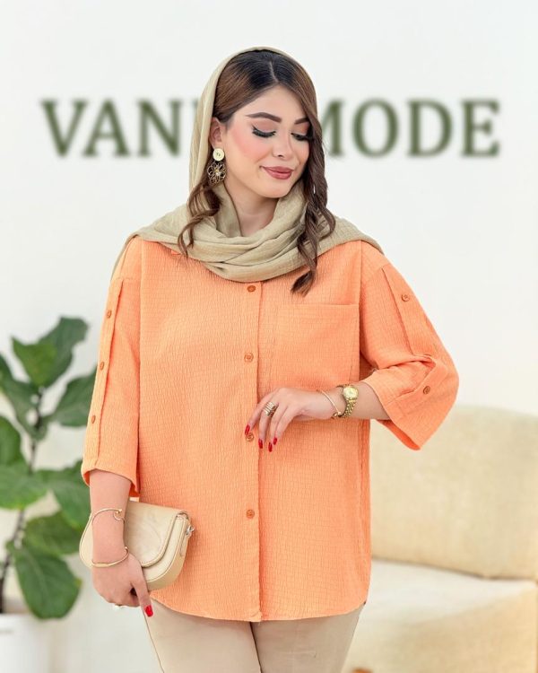 شومیز آستین پیل دار پری پفی کد h375