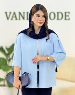 شومیز آستین پیل دار پری پفی کد h375 08