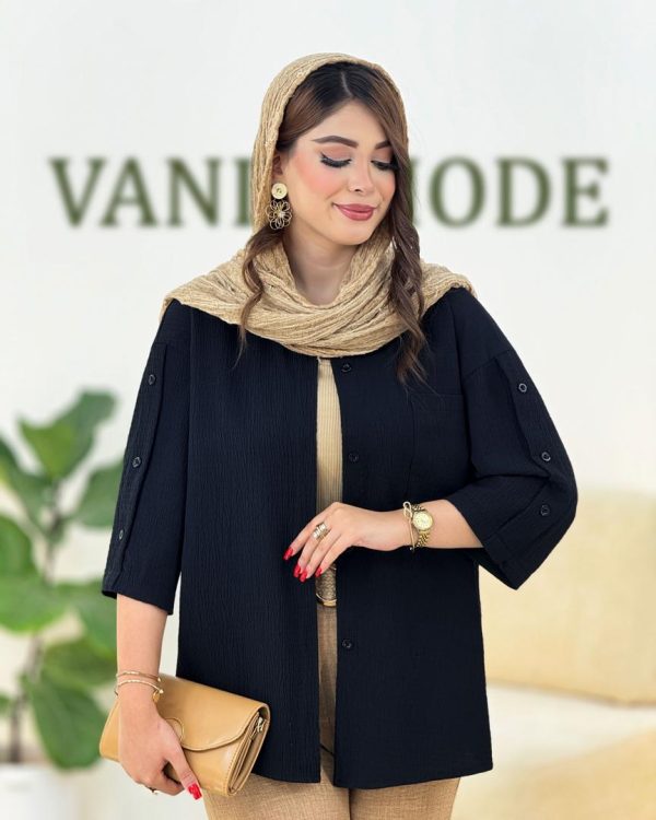 شومیز آستین پیل دار پری پفی کد h375