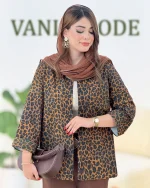 شومیز هلال دار کوکدوزی چاپی کدH376-3