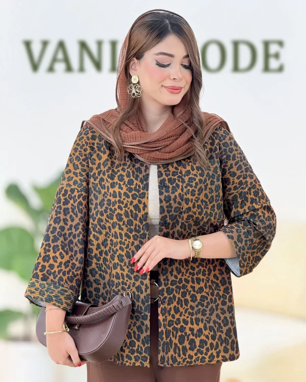 شومیز هلال دار کوکدوزی چاپی کدH376