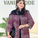 شومیز هلال دار کوکدوزی چاپی کدH376