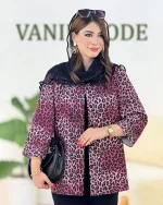 شومیز هلال دار کوکدوزی چاپی کدH376-5