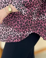 شومیز هلال دار کوکدوزی چاپی کدH376-6