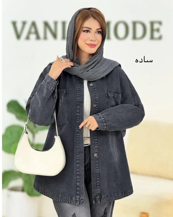 مانتو جین پایین هلال دار کد h540