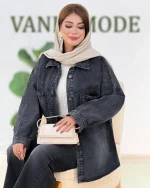 مانتو جین پایین هلال دار کد h540 (3)