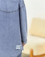 مانتو زاپ دار آستین مچ دار کد h364−1