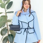 مانتو ژاکارد بارلی یقه عروسکی کد H387