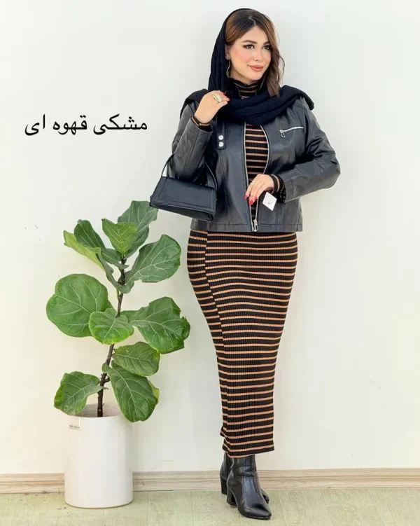 ماکسی بلند یقه اسکی کد h455