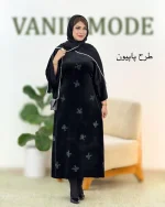 پیراهن آستن سه ربع مخمل کد h534 (5)