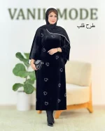 پیراهن آستن سه ربع مخمل کد h534 (6)