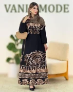 پیراهن بلند ساحلی پیلی دار کدh3551