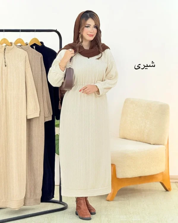 پیراهن نیم زیپ مراکشی پاییزه کد h447