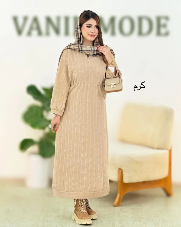 پیراهن نیم زیپ مراکشی پاییزه کد h447