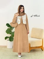 پیراهن کبریتی و جلیقه طرح گل کد h486 (1)