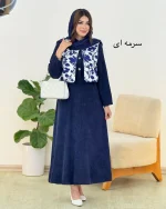 پیراهن کبریتی و جلیقه طرح گل کد h486 (2)