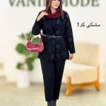کت آستین سه دکمه نما ژاکارد دوجیب کد h441