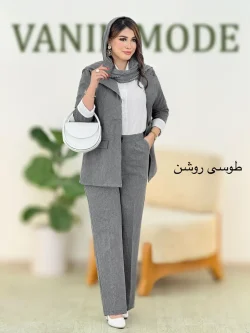 کت شلوار پرشیا دیپلمات آستین مچ سفید کد f982