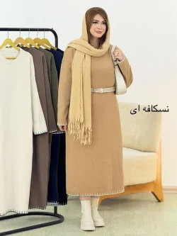 کفتان بلند نوار دوزی بافت کد h391