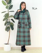 کفتان بلند چهار خونه پشمی کدh381 -03