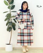 کفتان بلند چهار خونه پشمی کدh381 -04