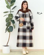 کفتان بلند چهار خونه پشمی کدh381 -05