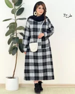 کفتان بلند چهار خونه پشمی کدh381 -06