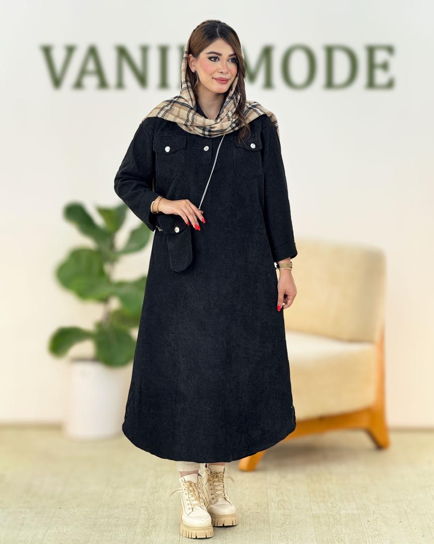 کفتان یقه دکمه دار به همراه کیف کد h380 01 کفتان یقه دکمه دار به همراه کیف کد h380