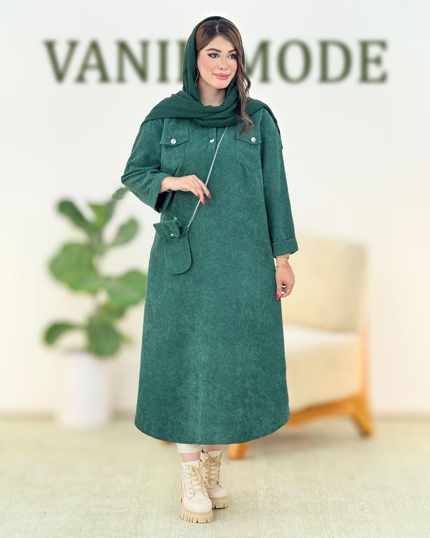 کفتان یقه دکمه دار به همراه کیف کد h380 08 کفتان یقه دکمه دار به همراه کیف کد h380