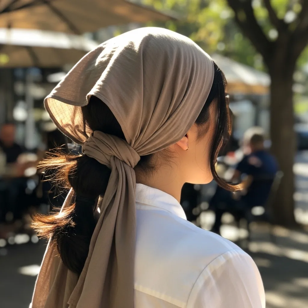 بستن مو دم اسبی زیر شال