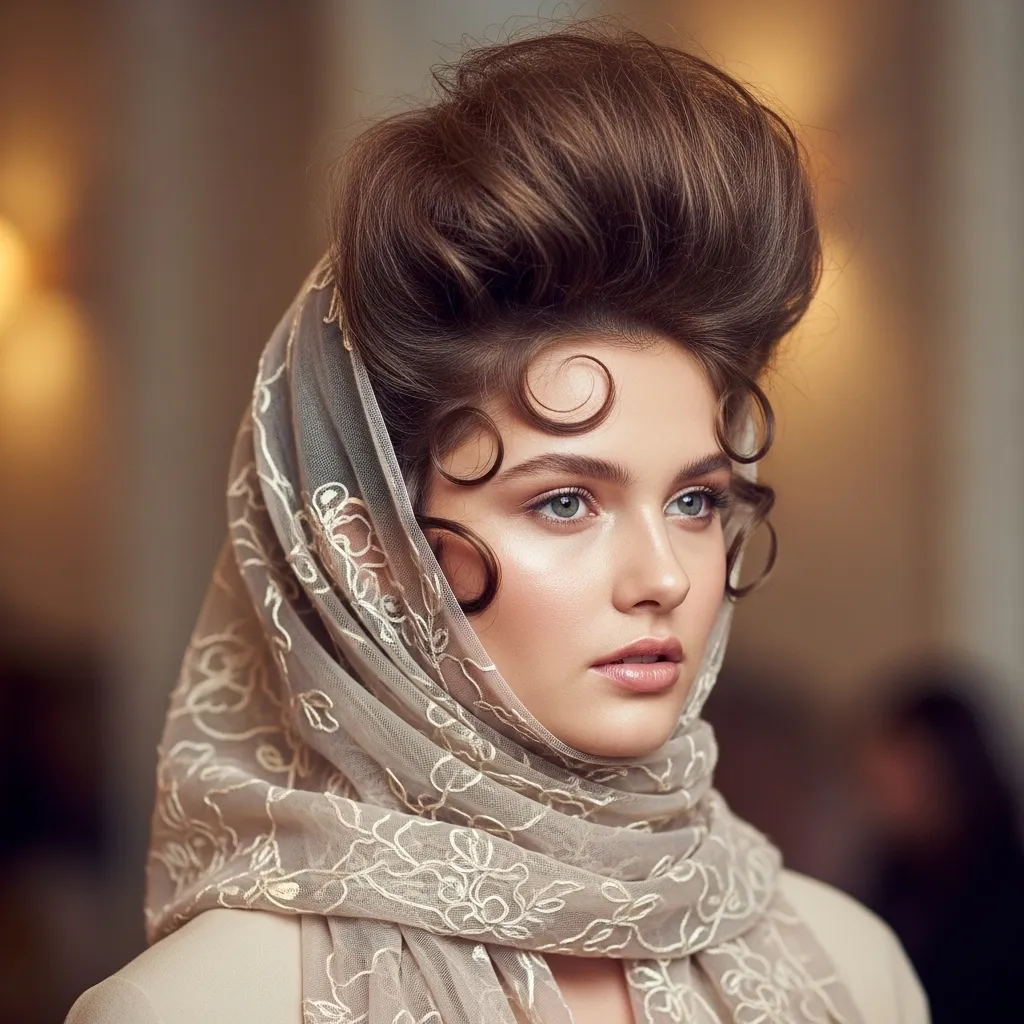 بستن مو دم اسبی زیر شال