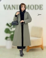 بارانی بلند بند دار یقه انگلیسی کد h638 (2)