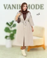 ترنچ کت جلو چین دار کد H619