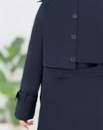 بارانی دکمه نما کتان کجراه کد h594 (1)