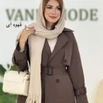 بارانی دکمه نما کتان کجراه کد h594