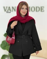 بارانی دکمه نما کتان کجراه کد h594 (7)