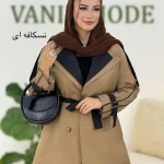 بارانی مموری آستردار بنددار کد h513