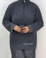 بافت نیم زیپ زنانه کد Hَ544 (1)