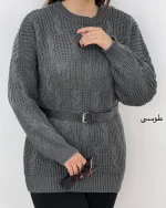 بافت یقه گرد سرشانه افتاده کد h522_10
