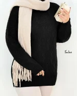 بافت یقه گرد سرشانه افتاده کد h522_5