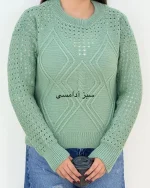 بافت یقه گرد طرح لوزی کد h526 (9)