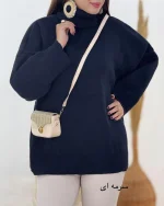 بلوز بافت یقه اسکی زنانه کد h674_1