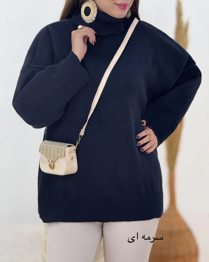 بلوز بافت یقه اسکی زنانه کد h674_1 بلوز بافت یقه اسکی زنانه کد h674