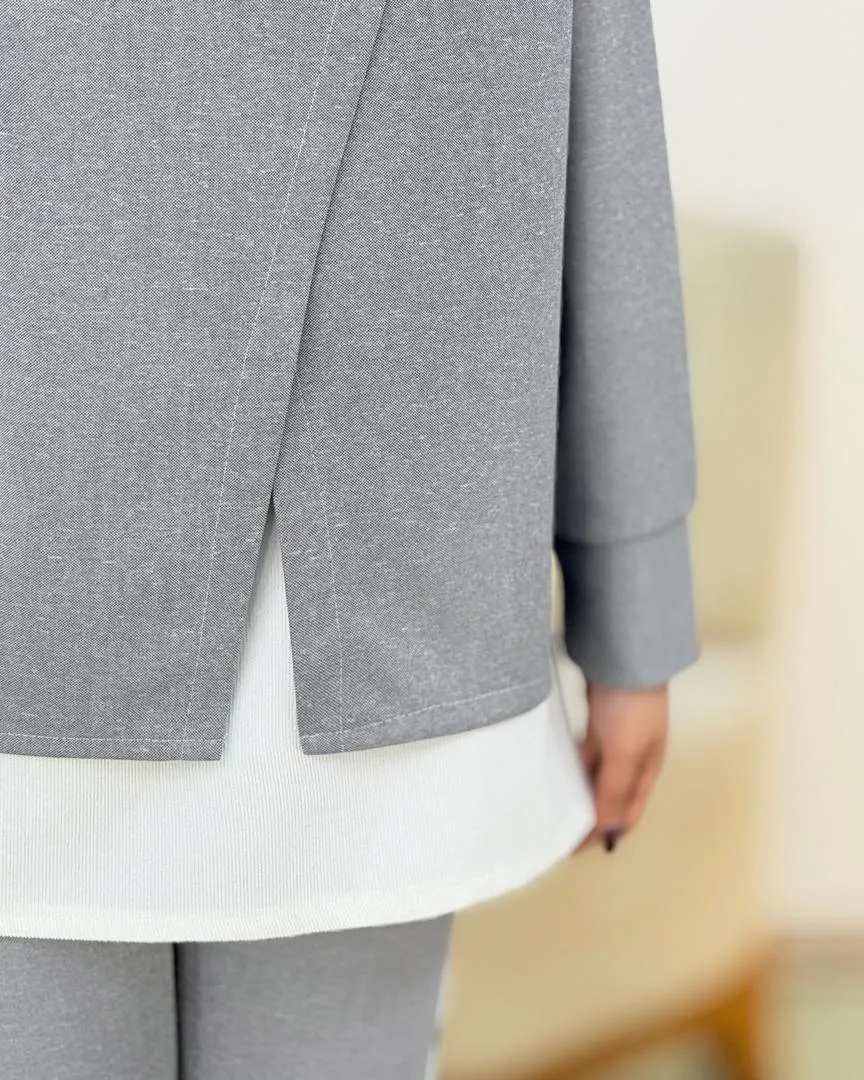 بلوز دو تیکه و شلوار پیلی دار کد h679_2 بلوز دو تیکه و شلوار پیلی دار کد h679