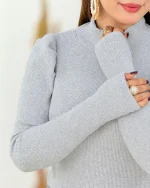 بلوز سرشانه چین دار کد h550_4