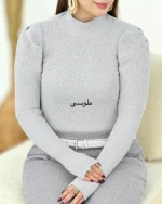 بلوز سرشانه چین دار کد h550_6